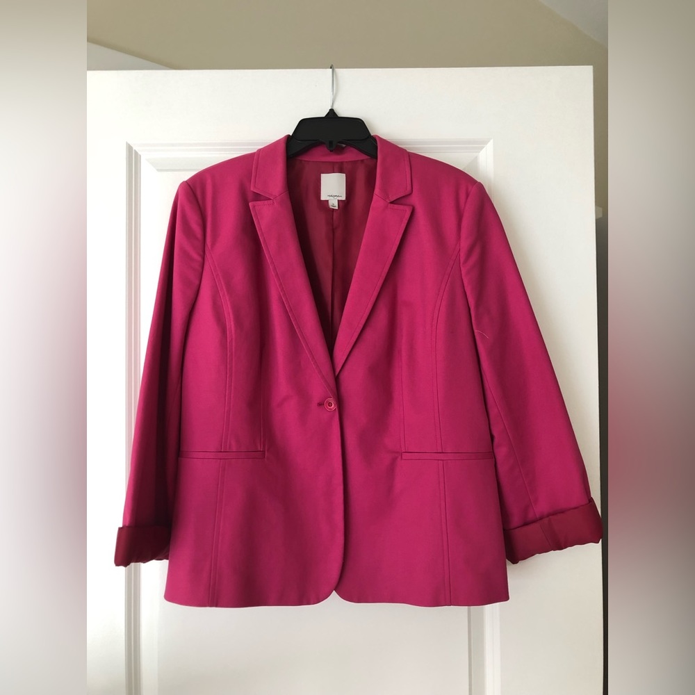 #halogen #fuchsia #pink #blazer